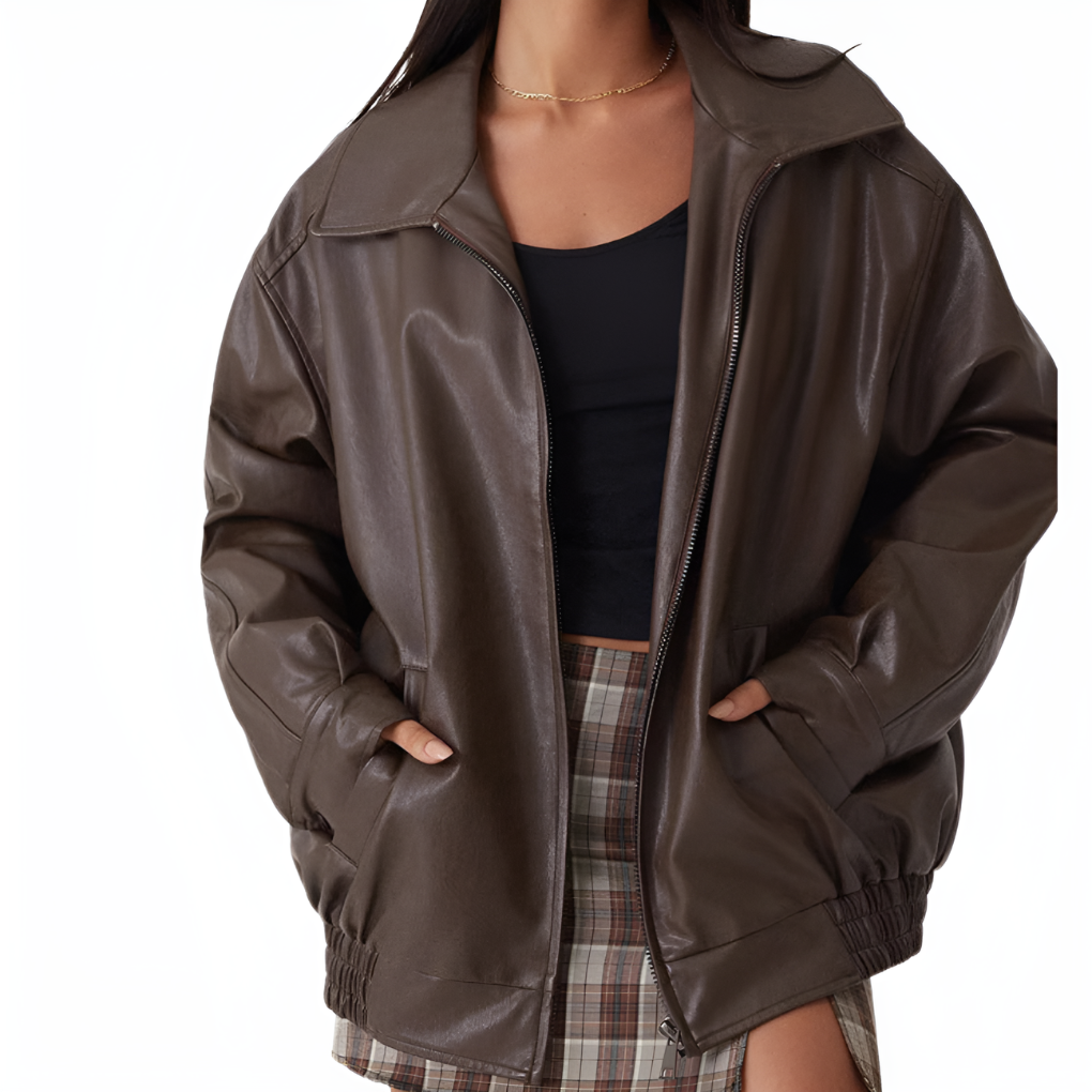 Damen Oversized Bomberjacke