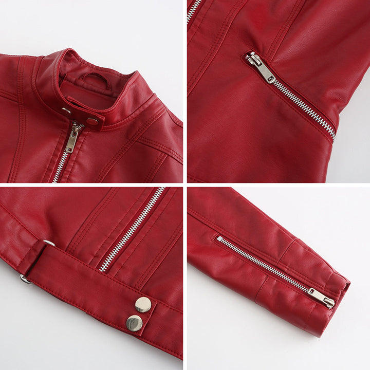 Klassische Damen-Lederjacke mit zeitlosem Stil