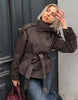 Damen-Trenchcoat klassisch mit Bindegürtel