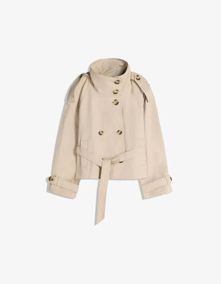 Damen-Trenchcoat klassisch mit Bindegürtel