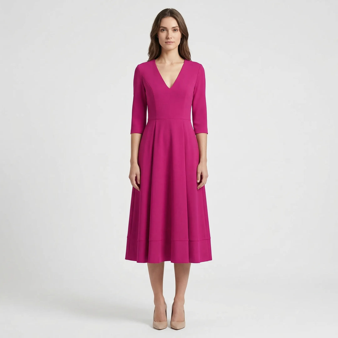 Festliches Midikleid mit tiefem V-Ausschnitt - Sophie
