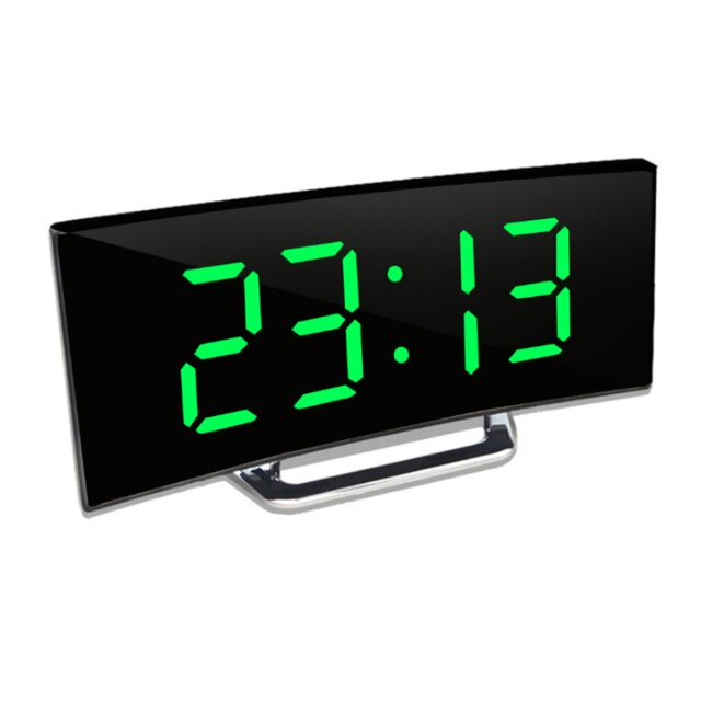 Digitaler Wecker | Gebogenes LED-Spiegeldisplay | Automatische Helligkeitsanpassung
