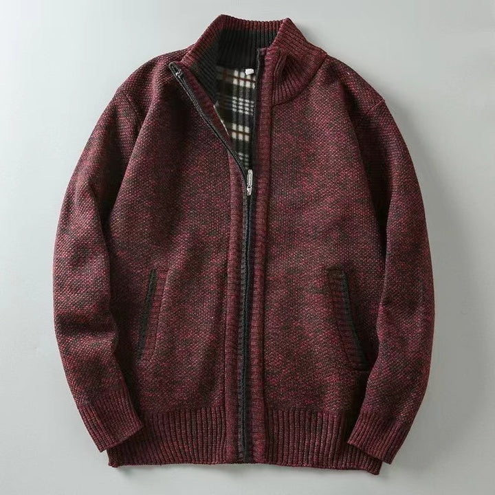 Gefütterte Strickjacke mit Reissverschluss für Herren - Victor