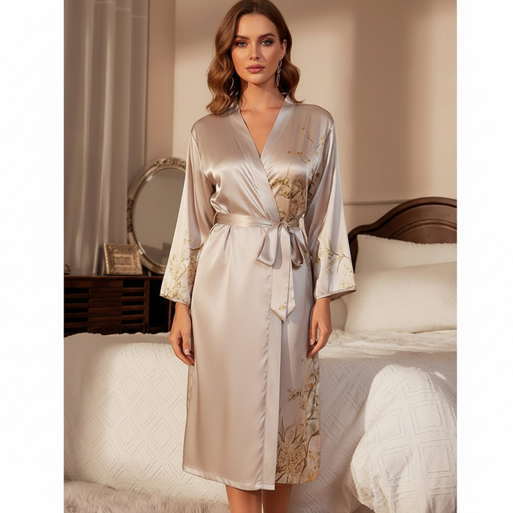 Stilvoller Satin-Bademantel – Lara