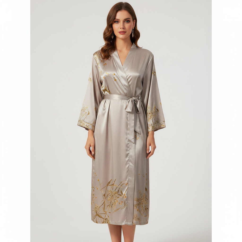 Stilvoller Satin-Bademantel – Lara