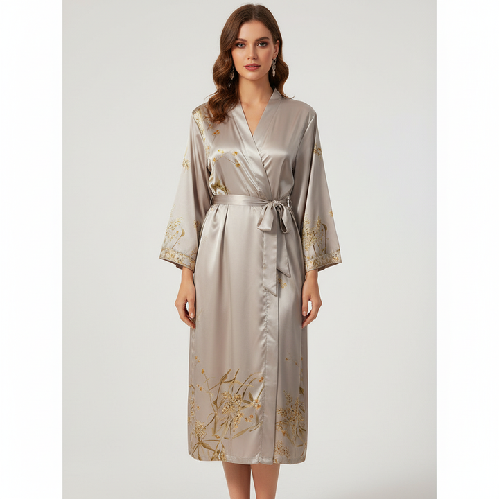 Stilvoller Satin-Bademantel – Lara