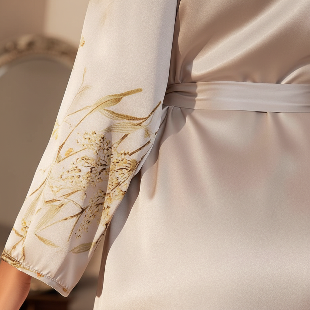 Stilvoller Satin-Bademantel – Lara