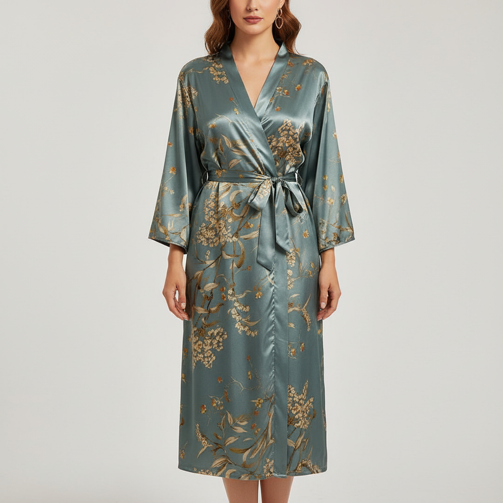 Stilvoller Satin-Bademantel – Lara