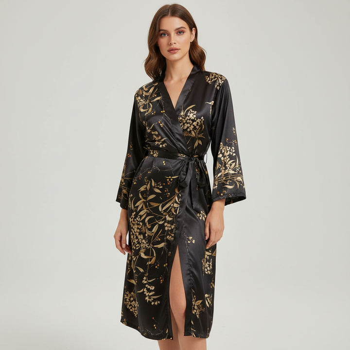 Stilvoller Satin-Bademantel – Lara