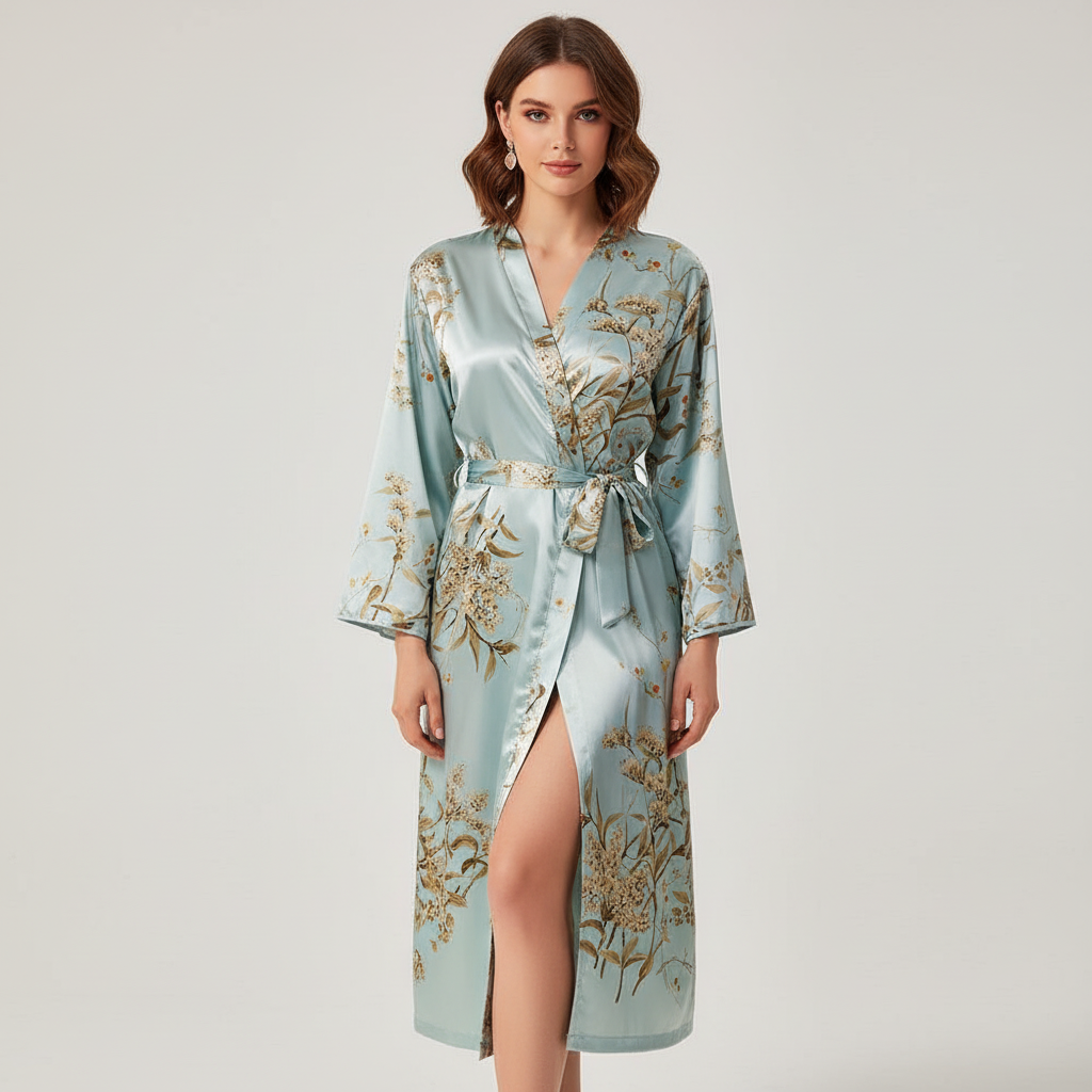 Stilvoller Satin-Bademantel – Lara