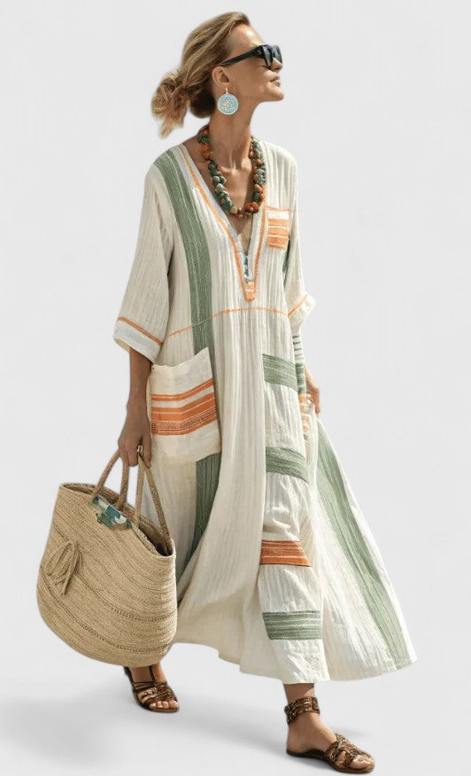 Elegantes Maxikleid für Damen – Boho-Stil für den Sommer