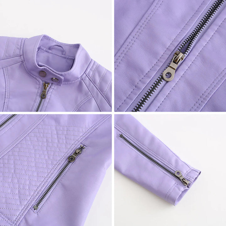 Stylische Damenjacke aus Kunstleder