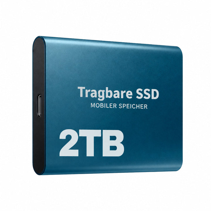 Tragbare 2-TB-SSD für Laptop und PC