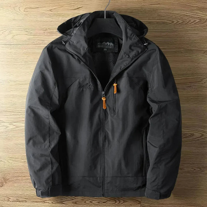 Wasserabweisende, atmungsaktive Outdoorjacke mit Kapuze für Herren