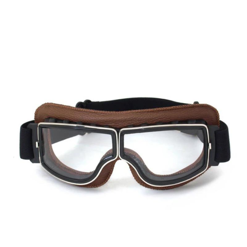 Vintage Leder Motorradbrille – RiderEdge