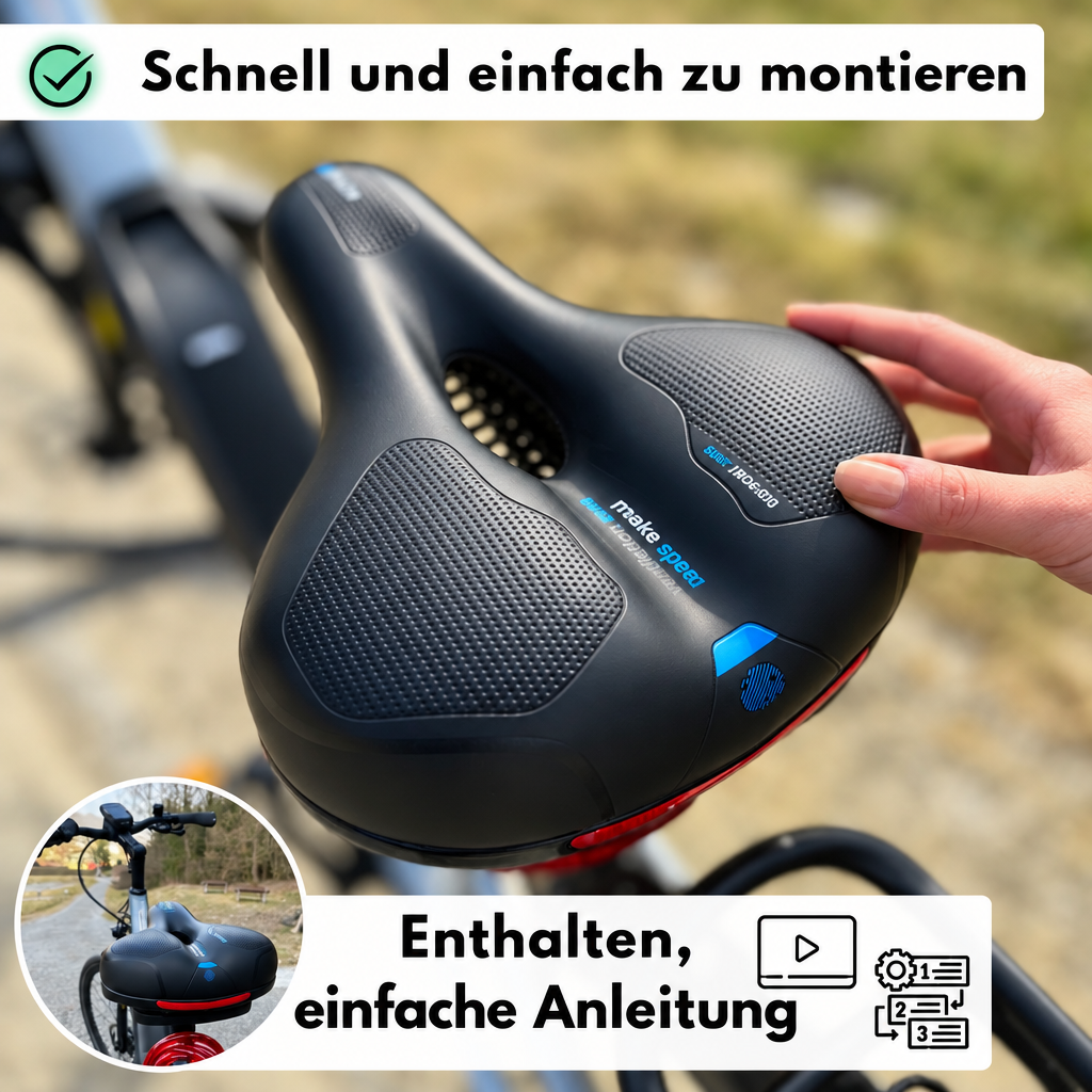 Fahrradsattel | Ergonomischer Komfort | Stoßdämpfendes Design