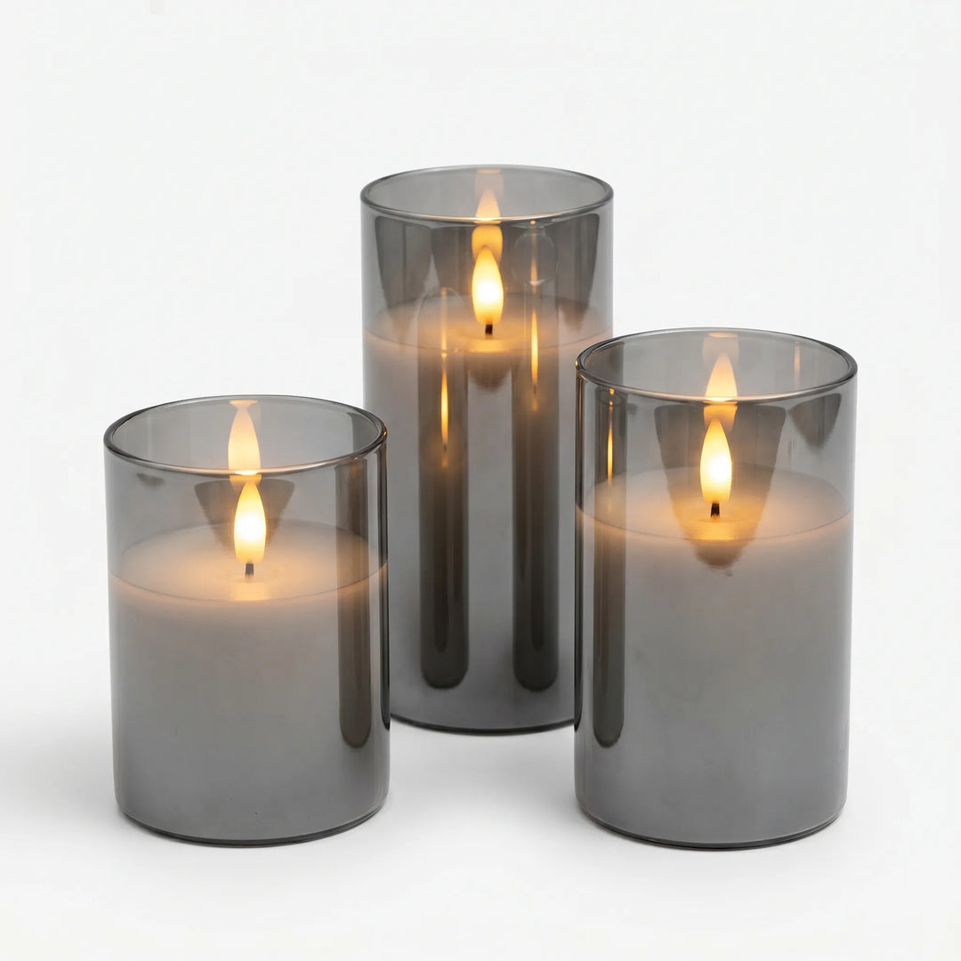 Flammenlose LED-Stumpenkerzen - Glowera