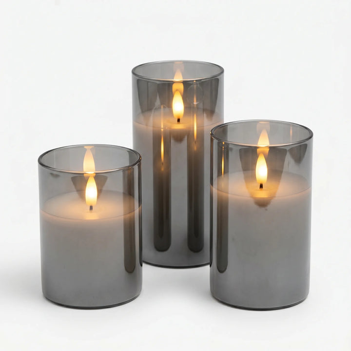 Flammenlose LED-Stumpenkerzen - Glowera