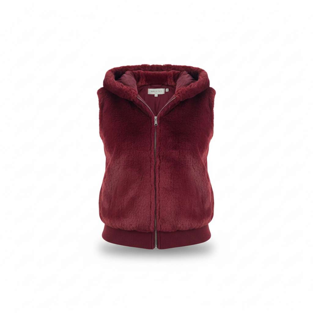 Flauschige Strickjacke mit Kapuze - Christina