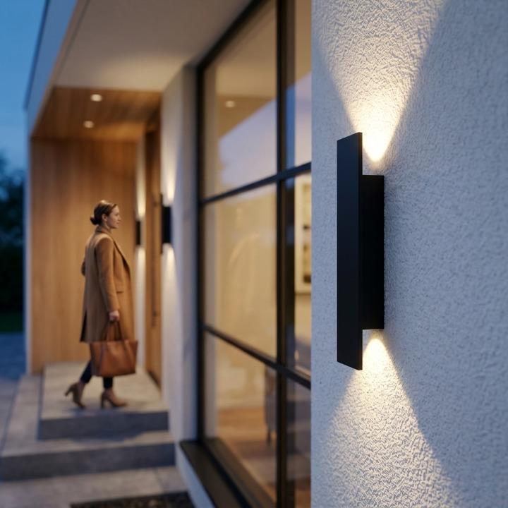 Aussen-LED-Wandleuchte mit Auf- und Abstrahlfunktion – wetterfest, Schutzart IP65