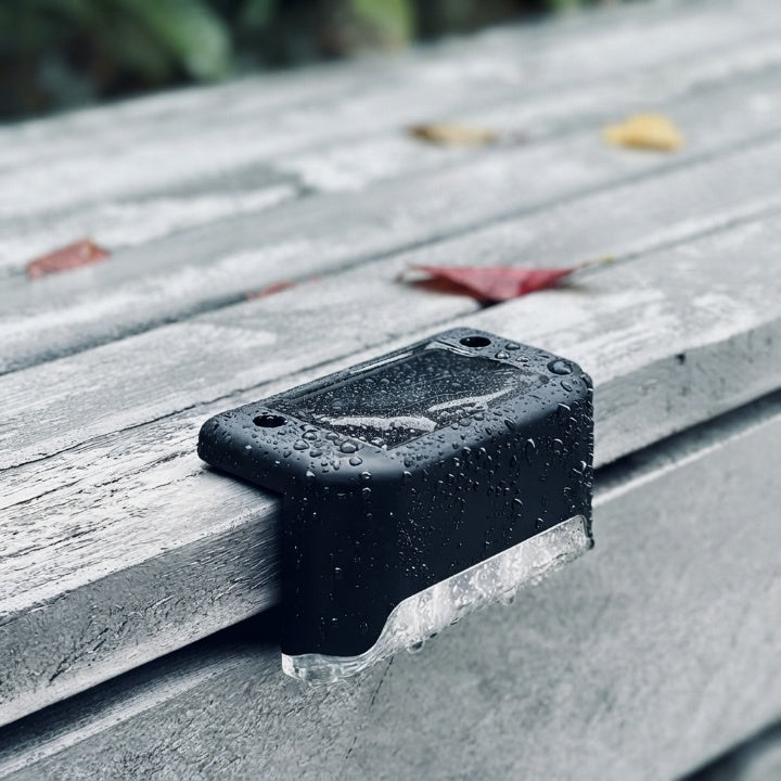 Solar‑Stufenleuchten, 8er‑Set – selbstaufladend, automatisches Ein-/Ausschalten