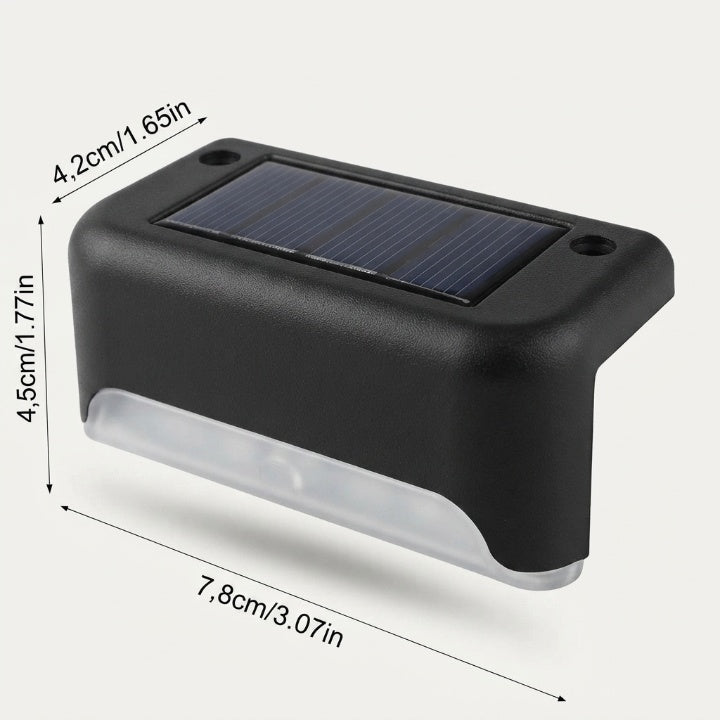 Solar‑Stufenleuchten, 8er‑Set – selbstaufladend, automatisches Ein-/Ausschalten
