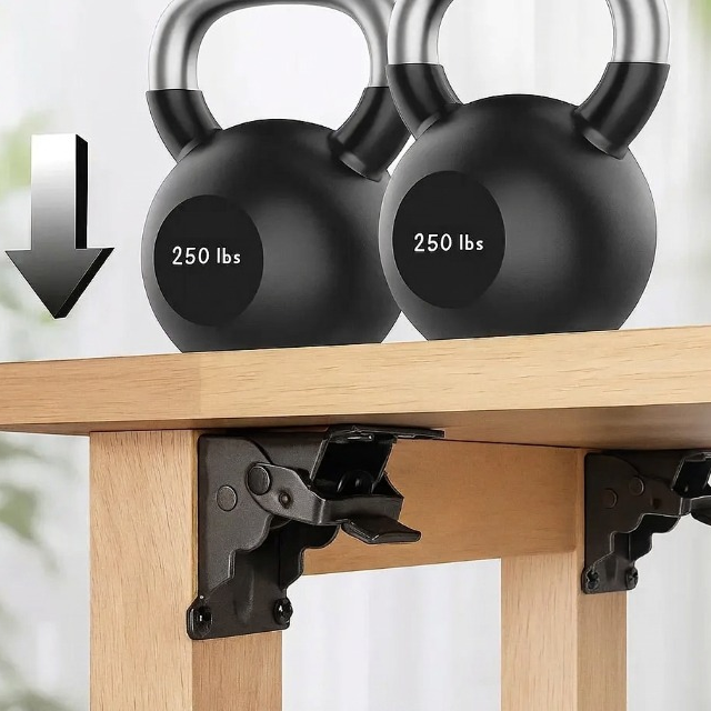 Klappbare Tischbeinhalter 90° mit Auto-Lock – 2er-Set, bis 225 kg belastbar
