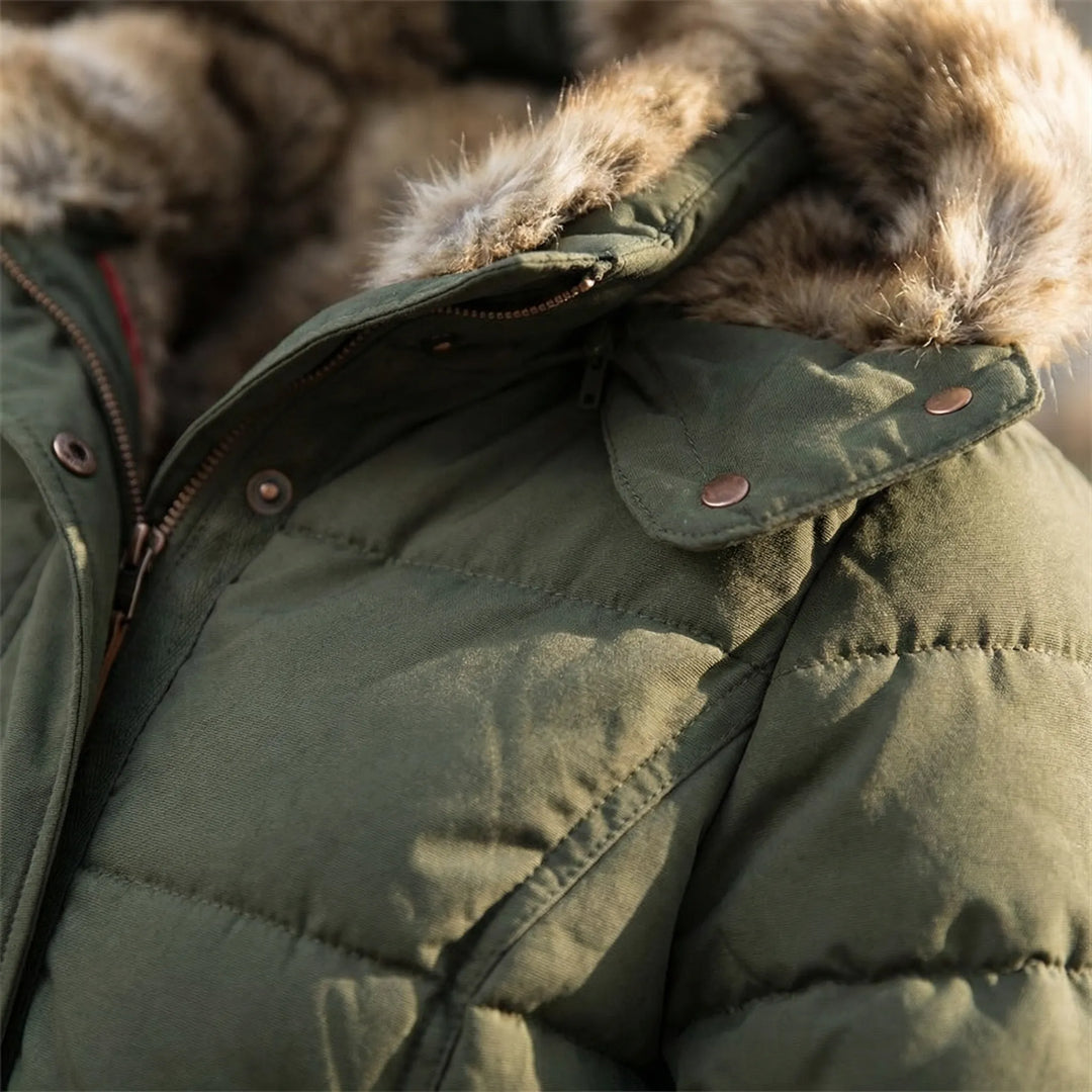 Gefütterte Winterjacke mit Kunstfellkapuze - Sheryl