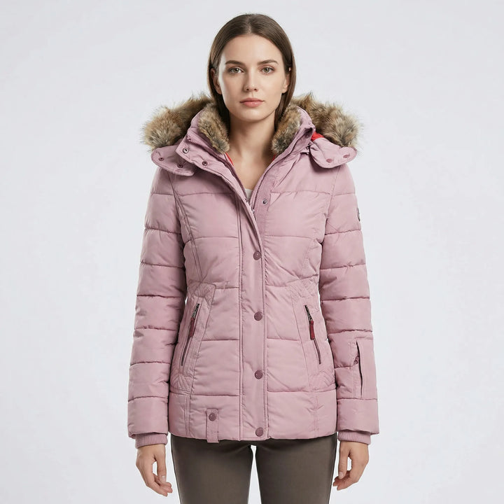 Gefütterte Winterjacke mit Kunstfellkapuze - Sheryl