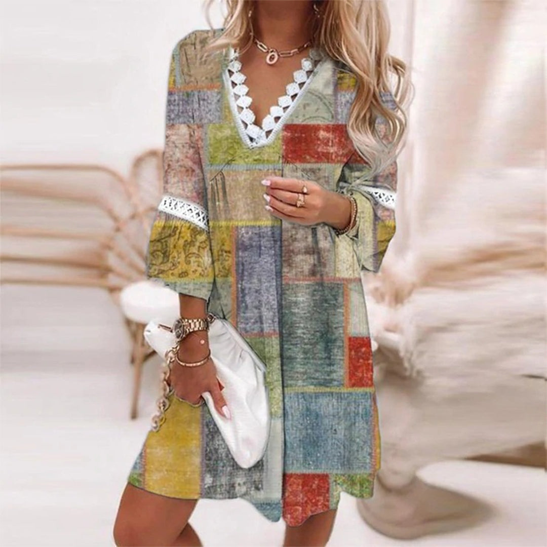 Boho-Sommerkleid mit Häkeldetails