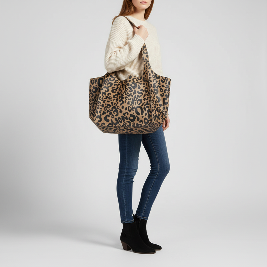 Große Tasche aus veganem Leder - FlexiCarry