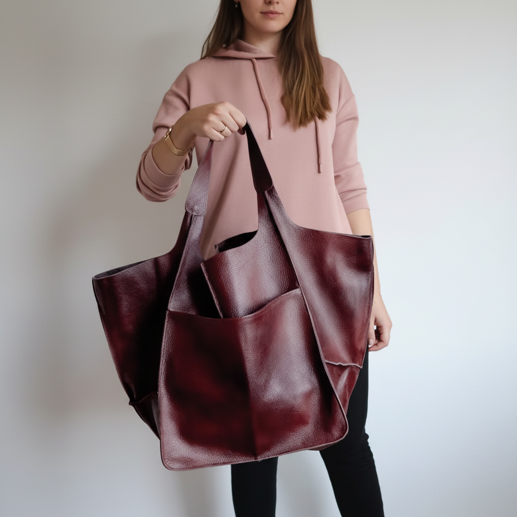 Große Tasche aus veganem Leder - FlexiCarry