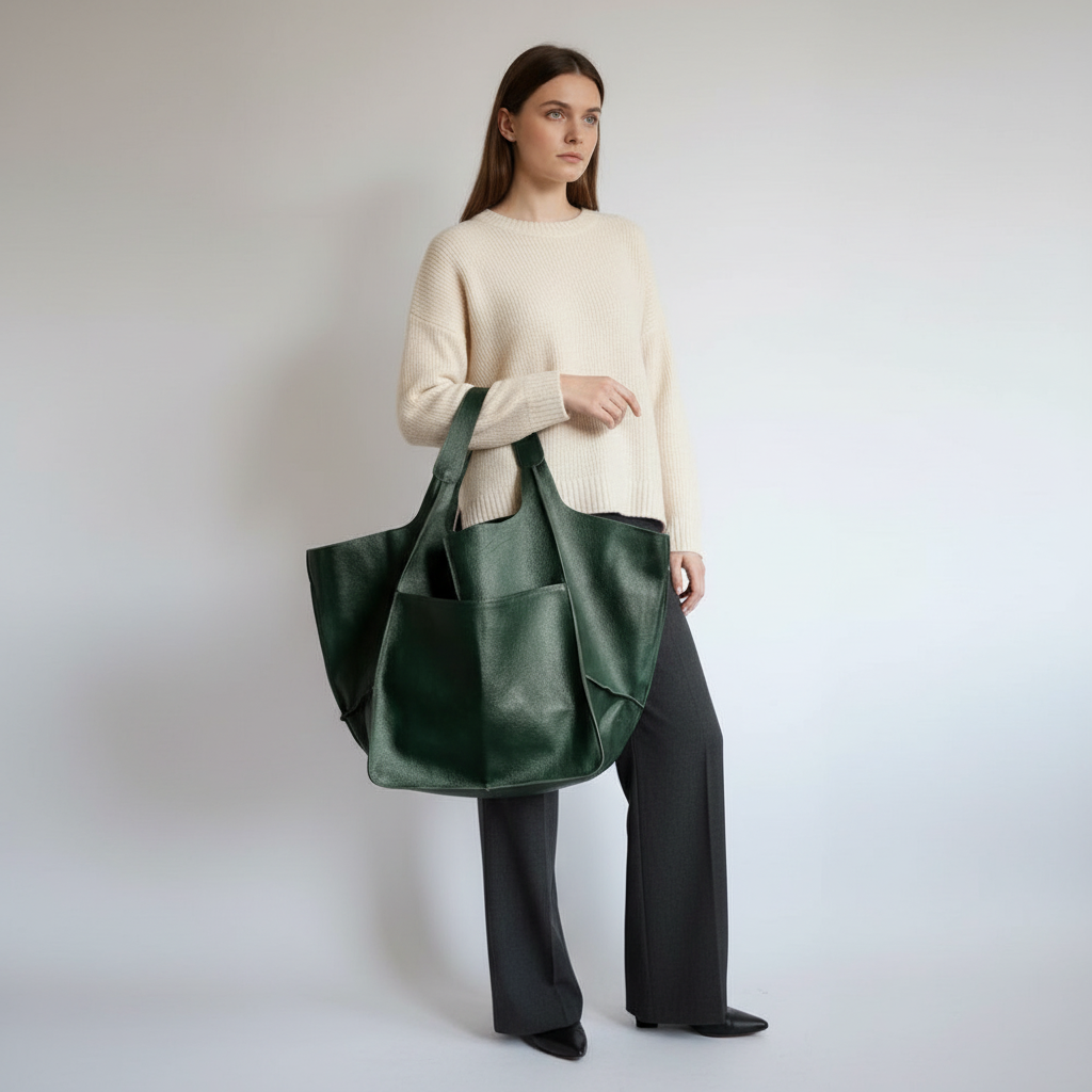 Große Tasche aus veganem Leder - FlexiCarry