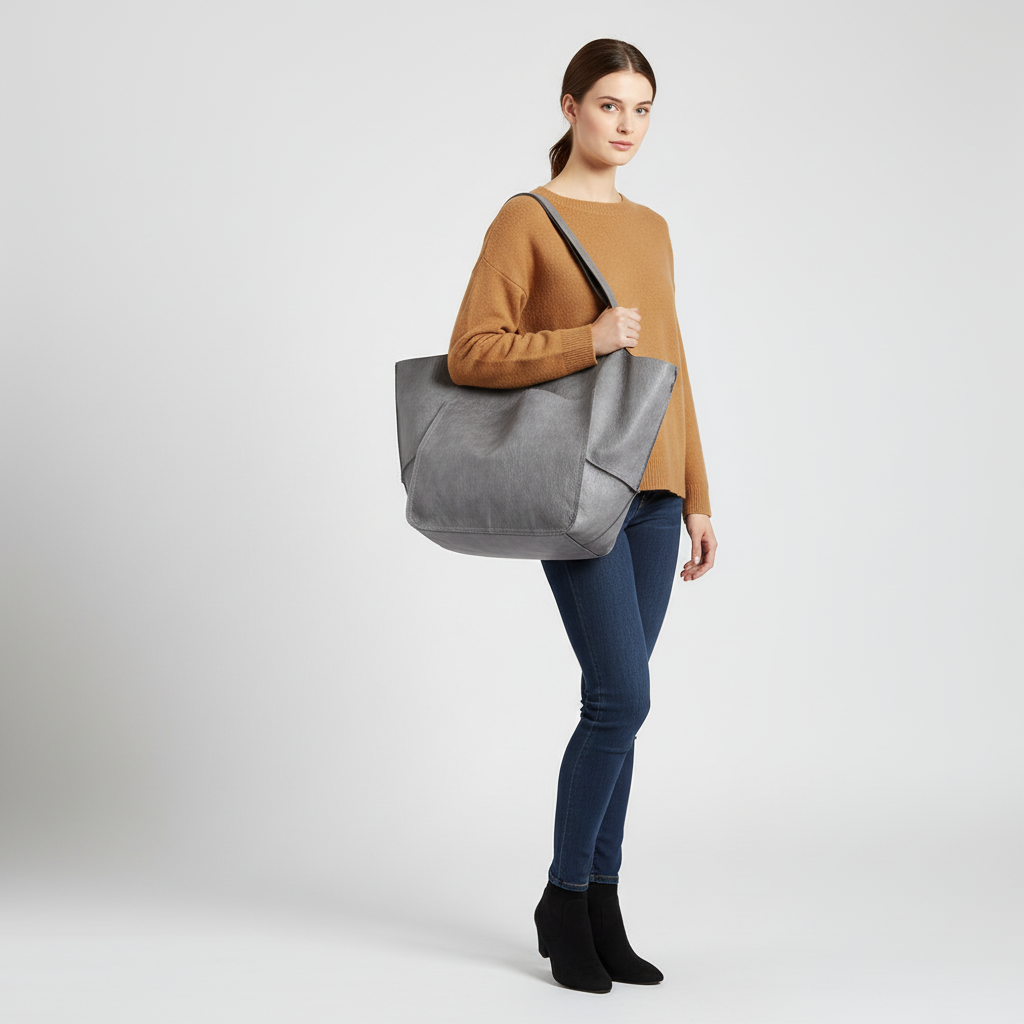 Große Tasche aus veganem Leder - FlexiCarry