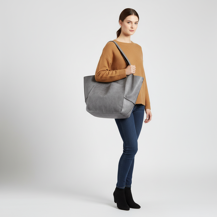 Große Tasche aus veganem Leder - FlexiCarry