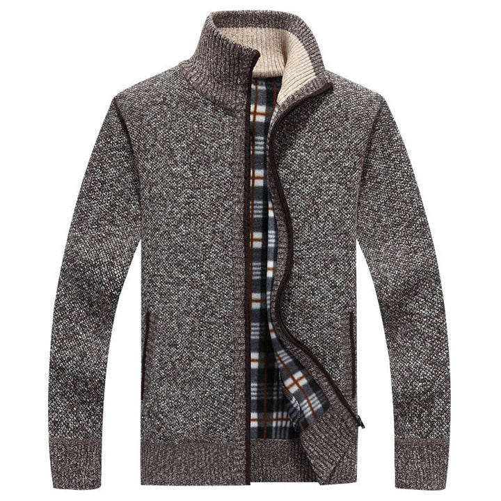 Gefütterte Strickjacke mit Reissverschluss für Herren - Victor