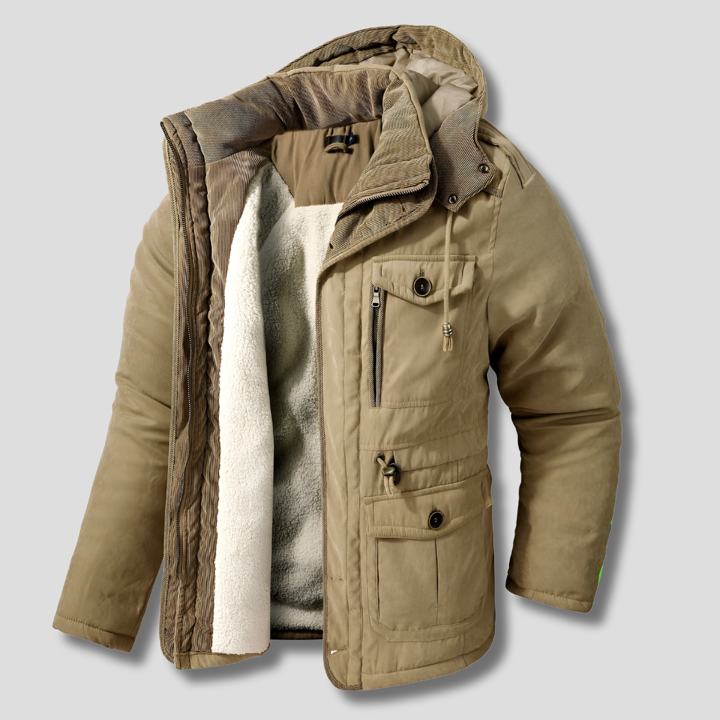 Winterjacke für Herren mit mehreren Taschen – vielseitiges Design für kaltes Wetter