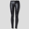 Damenhose aus Kunstleder in schmaler Passform