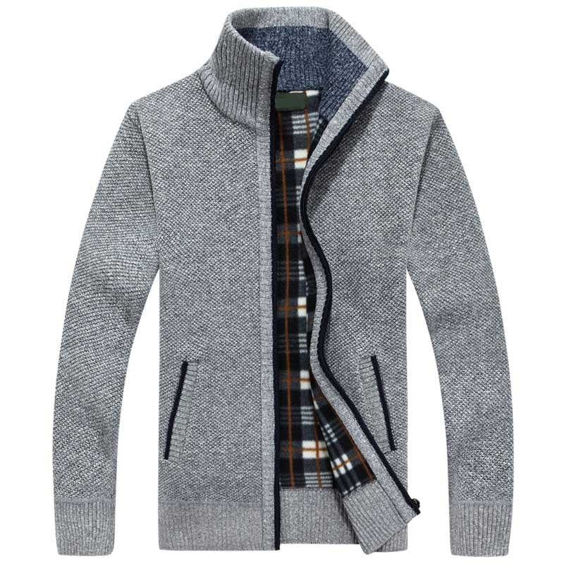 Gefütterte Strickjacke mit Reissverschluss für Herren - Victor