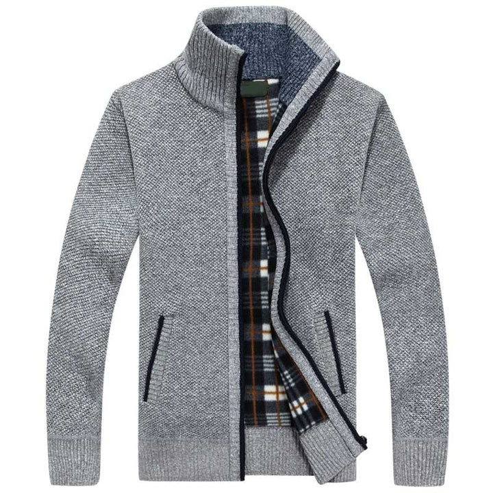 Gefütterte Strickjacke mit Reissverschluss für Herren - Victor