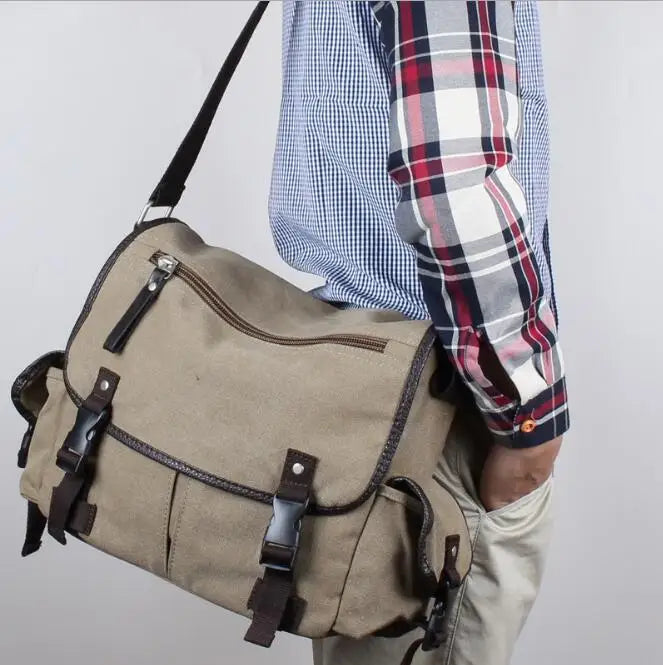 Joris | Canvas 14-Zoll Laptop Schultertasche