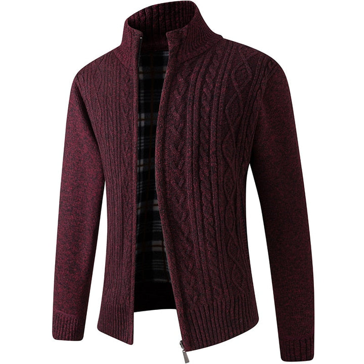 Gefütterte Strickjacke mit Reissverschluss für Herren - Victor
