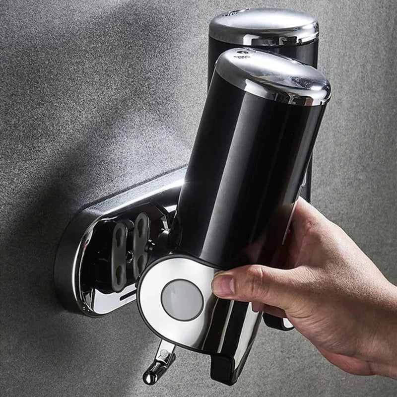 PureFlow - Wand-Seifenspender mit zwei Fächern für ein elegantes Bad
