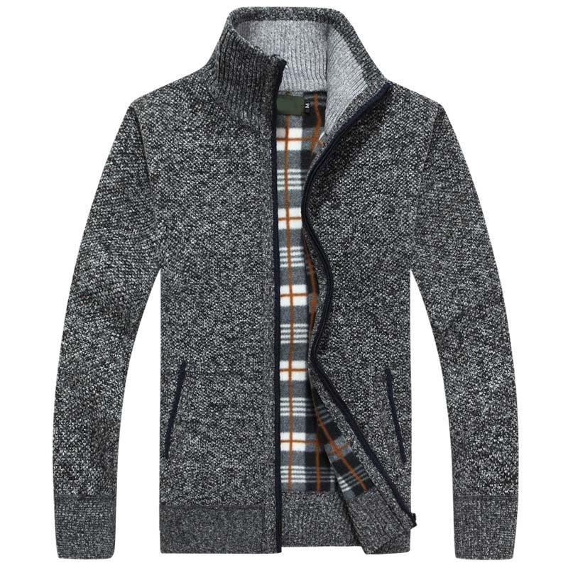Gefütterte Strickjacke mit Reissverschluss für Herren - Victor