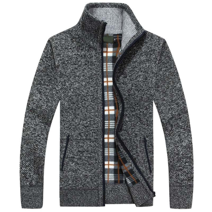 Gefütterte Strickjacke mit Reissverschluss für Herren - Victor