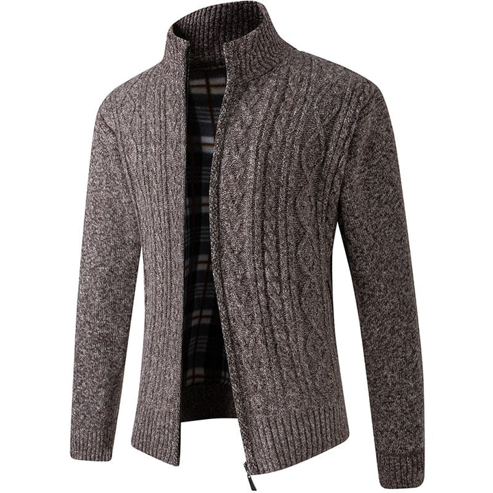 Gefütterte Strickjacke mit Reissverschluss für Herren - Victor