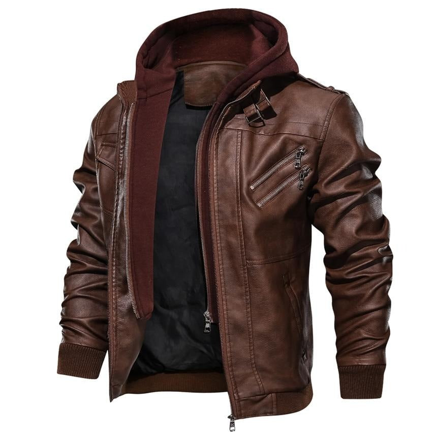 Herren Bikerjacke aus Kunstleder – Dane