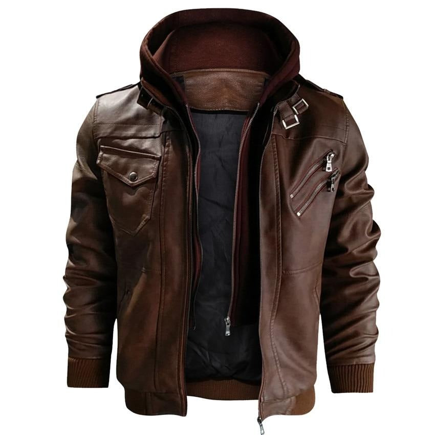 Herren Bikerjacke aus Kunstleder – Dane