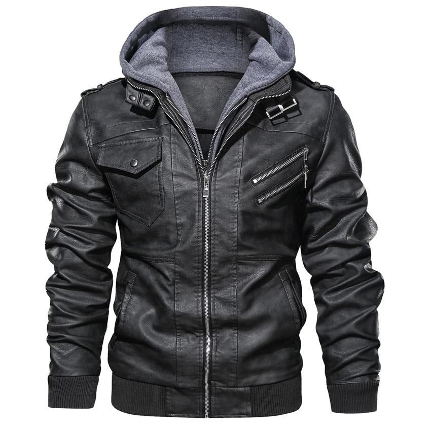 Herren Bikerjacke aus Kunstleder – Dane
