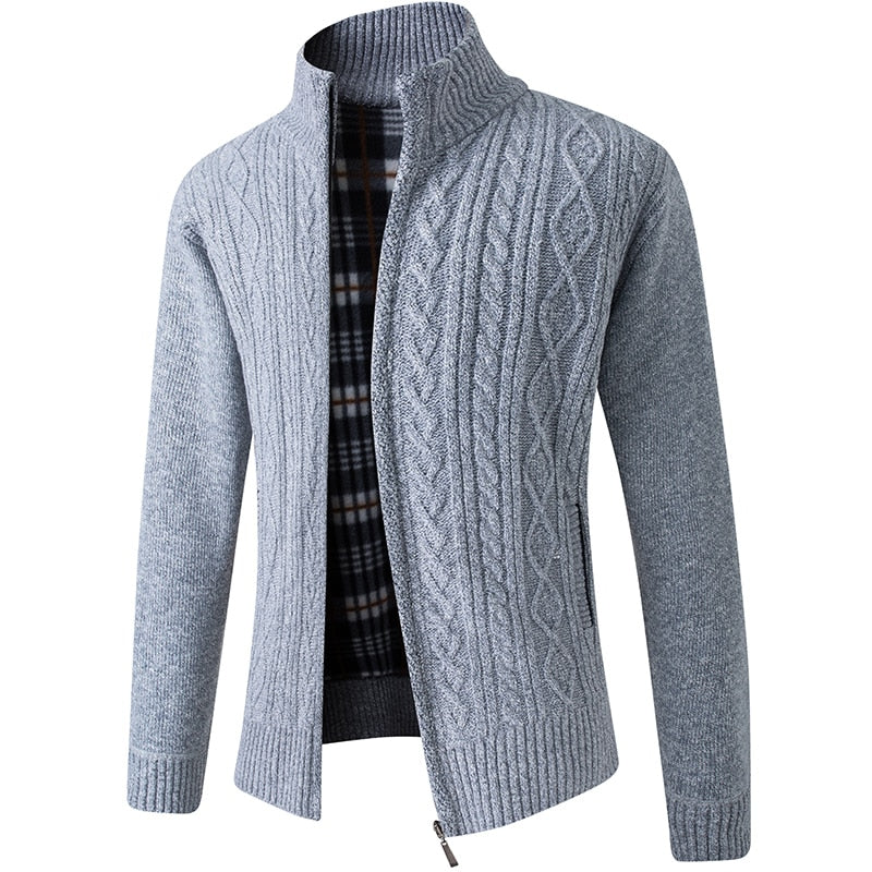 Gefütterte Strickjacke mit Reissverschluss für Herren - Victor